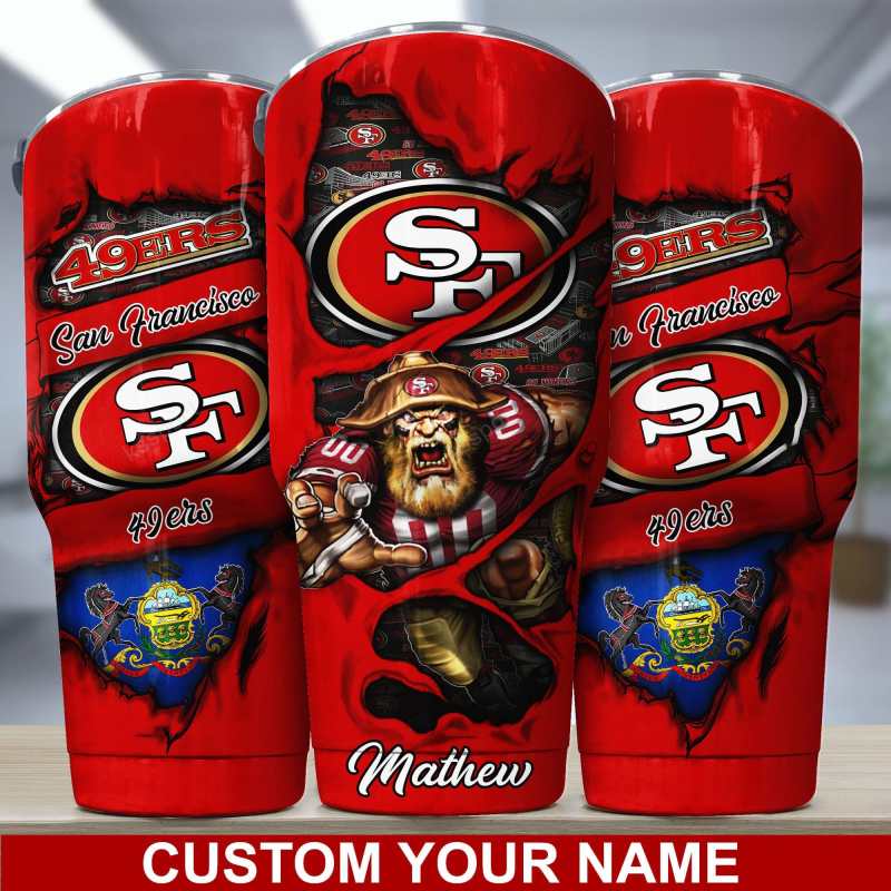 San Francisco 49ers Personalized Tumbler Image 1