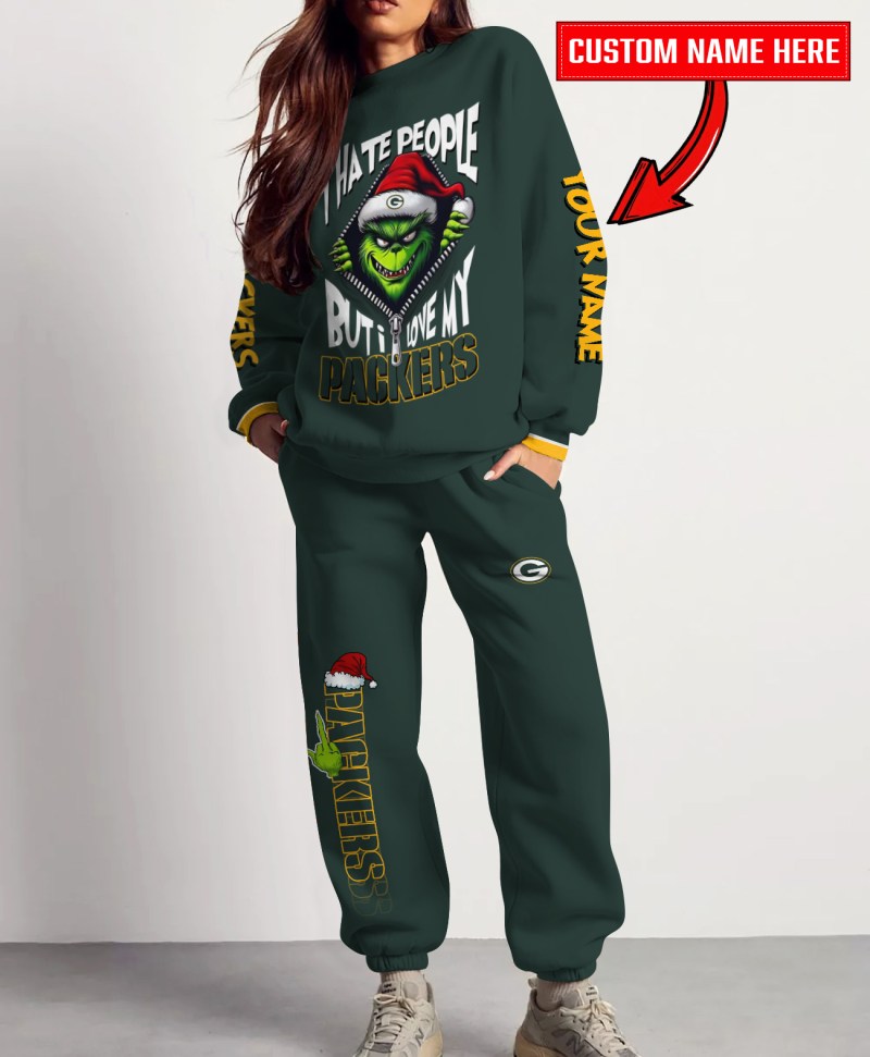 Green Bay Packers Combo Unisex Sweatshirt And Sweatpants Christmas Collection