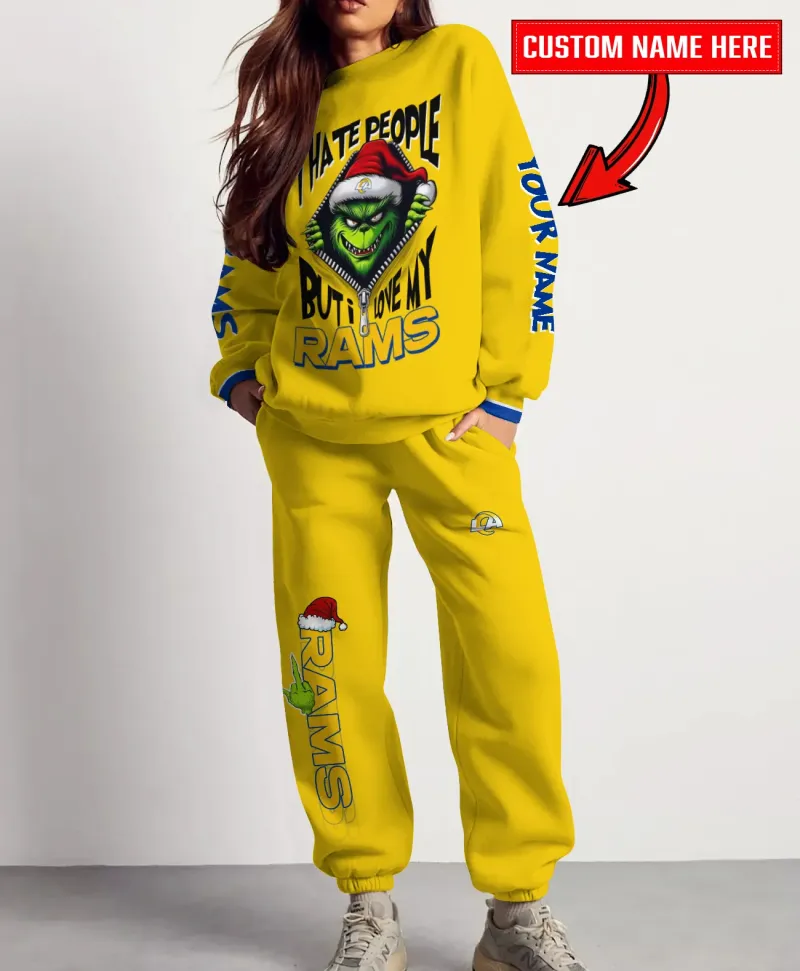 Los Angeles Rams Combo Unisex Sweatshirt And Sweatpants Christmas Collection