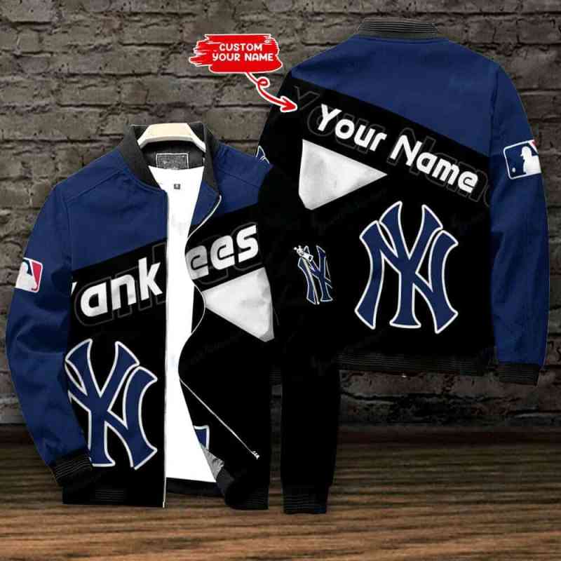 New York Yankees Personalized Bomber Jacket Front View
