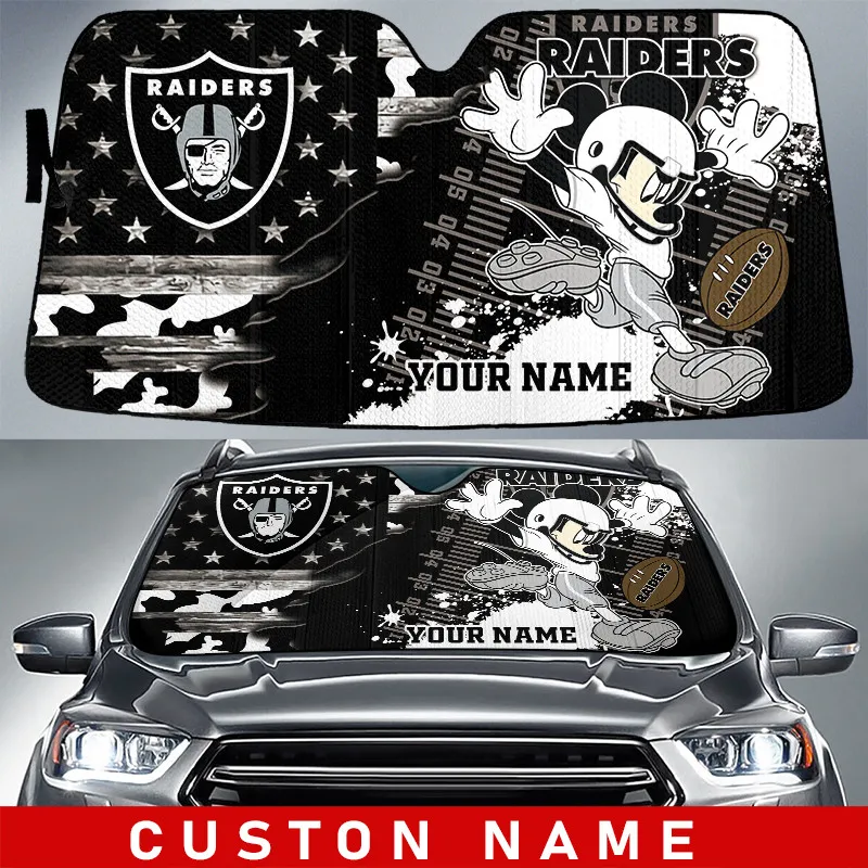 Las Vegas Raiders Personalized Auto Sun Shade