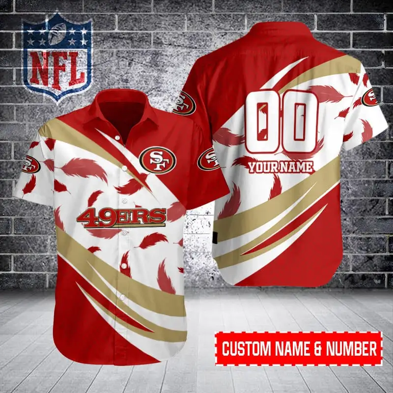 San Francisco 49ers Personalized Button Shirt Sizing Chart