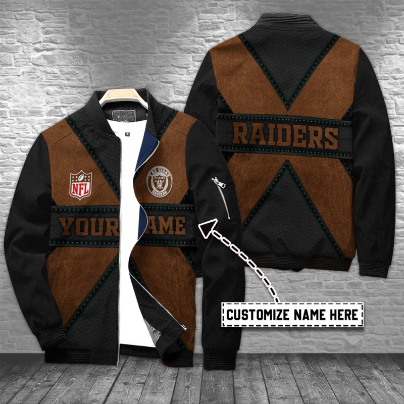 Las Vegas Raiders Personalized Bomber Jacket Sizing Chart