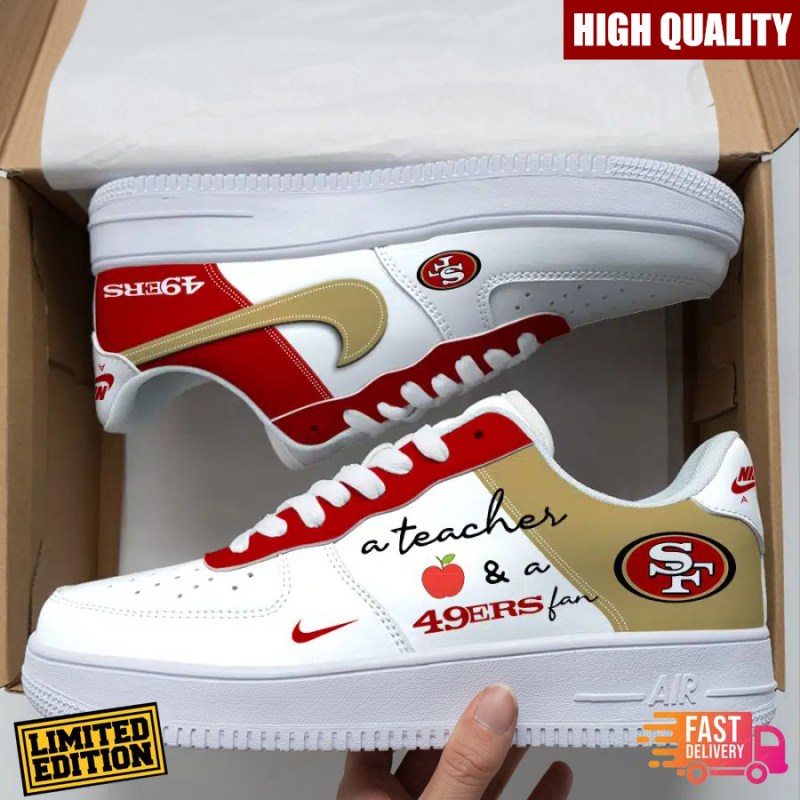 San Francisco 49ers Custom Job Nike Air Force Shoes