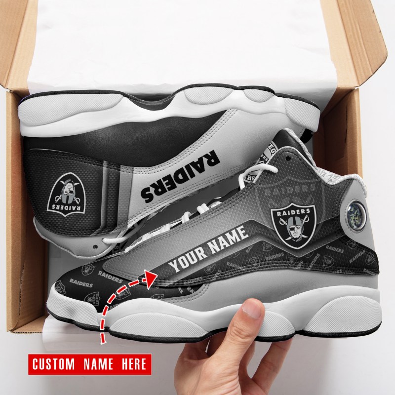 Las Vegas Raiders Personalized AJD13 Sneakers View
