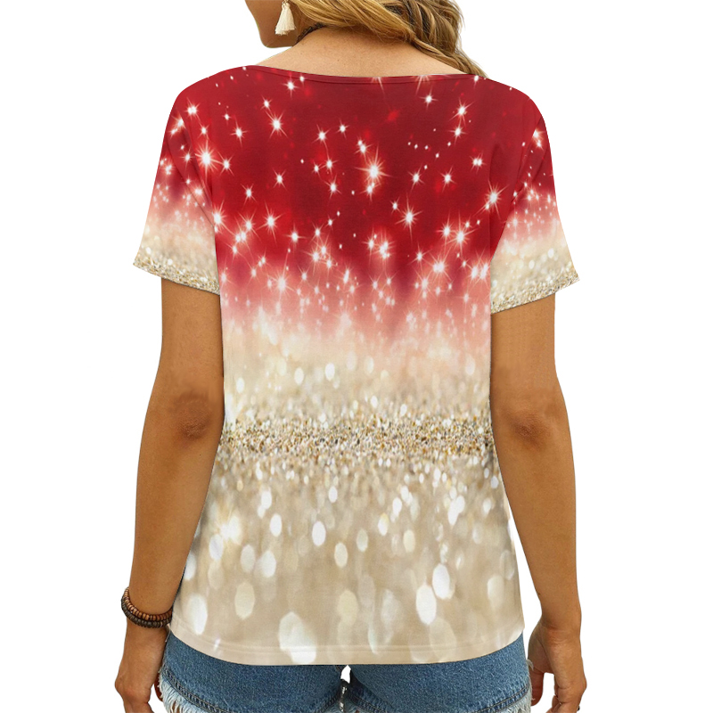 San Francisco 49ers V-neck Women T-shirt Image 2