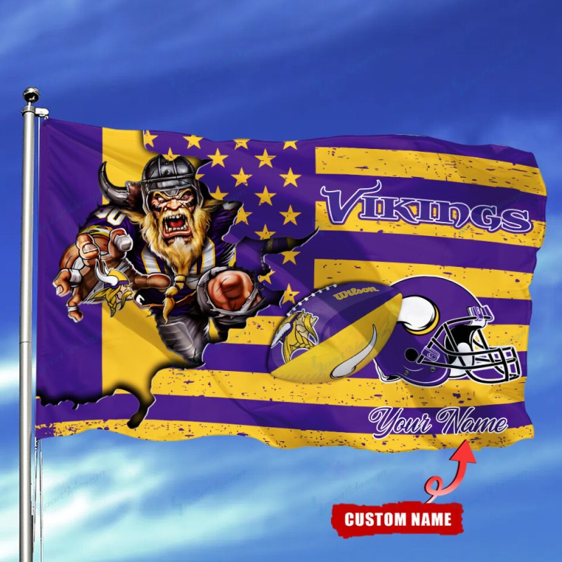 Minnesota Vikings Personalized Flag