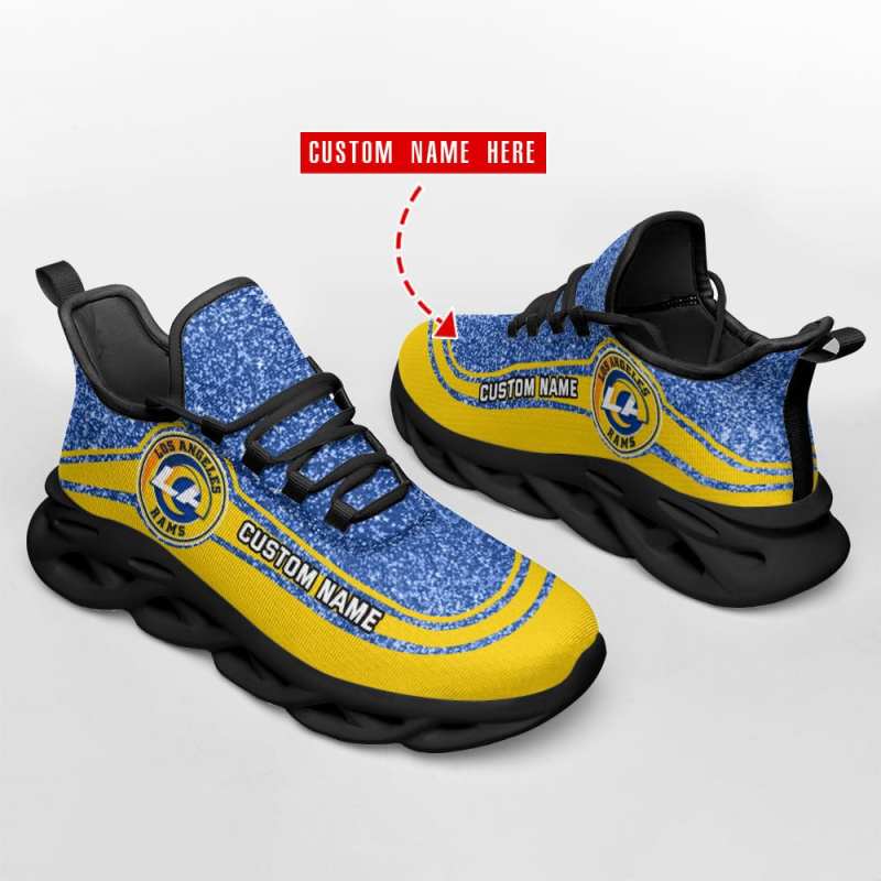Los Angeles Rams Yezy Sneakers Back View