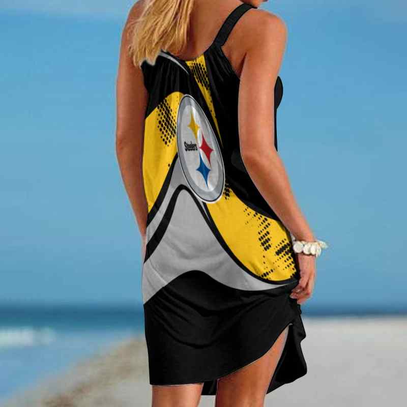 Pittsburgh Steelers Beach Dress Back