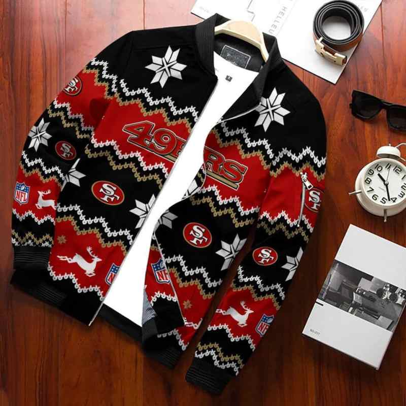 San Francisco 49ers Christmas Bomber Jacket