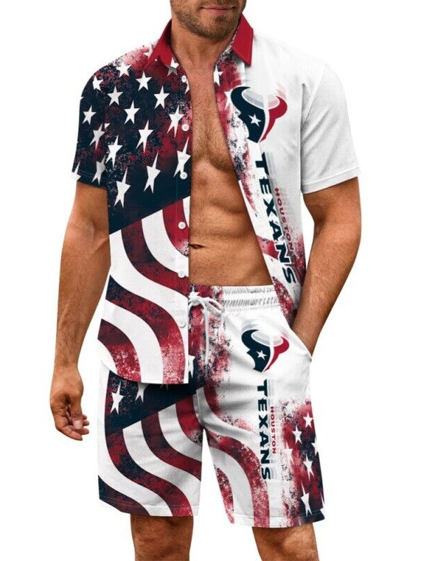 Houston Texans Combo Hawaiian Shirt and Shorts