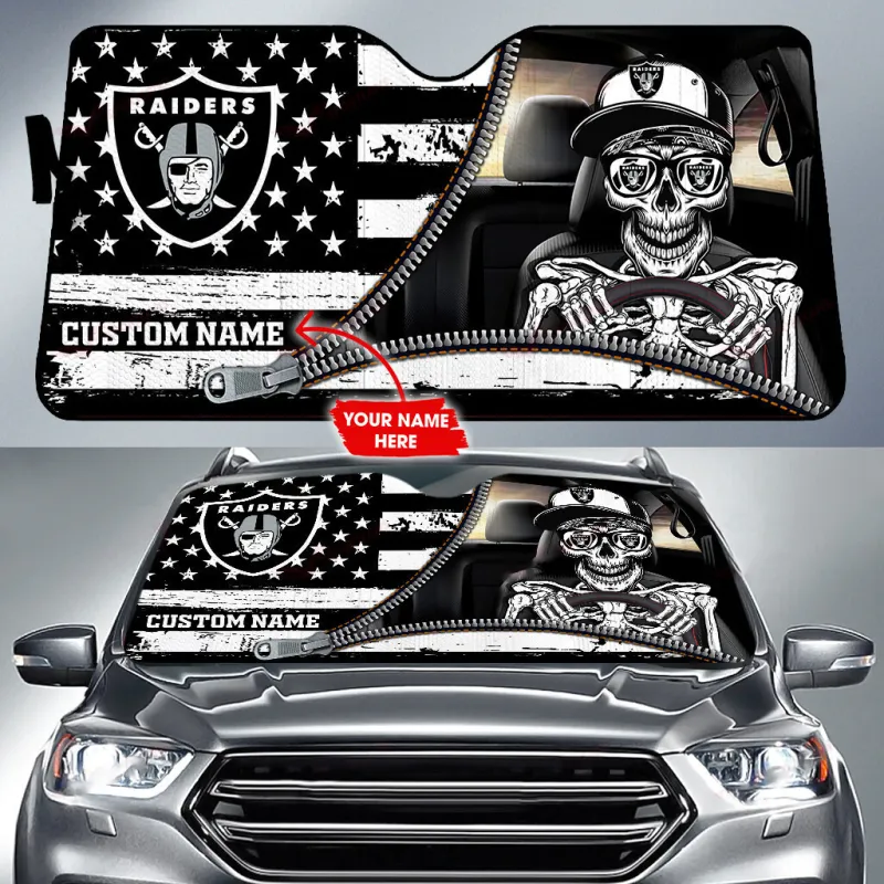 Las Vegas Raiders Personalized Auto Sun Shade