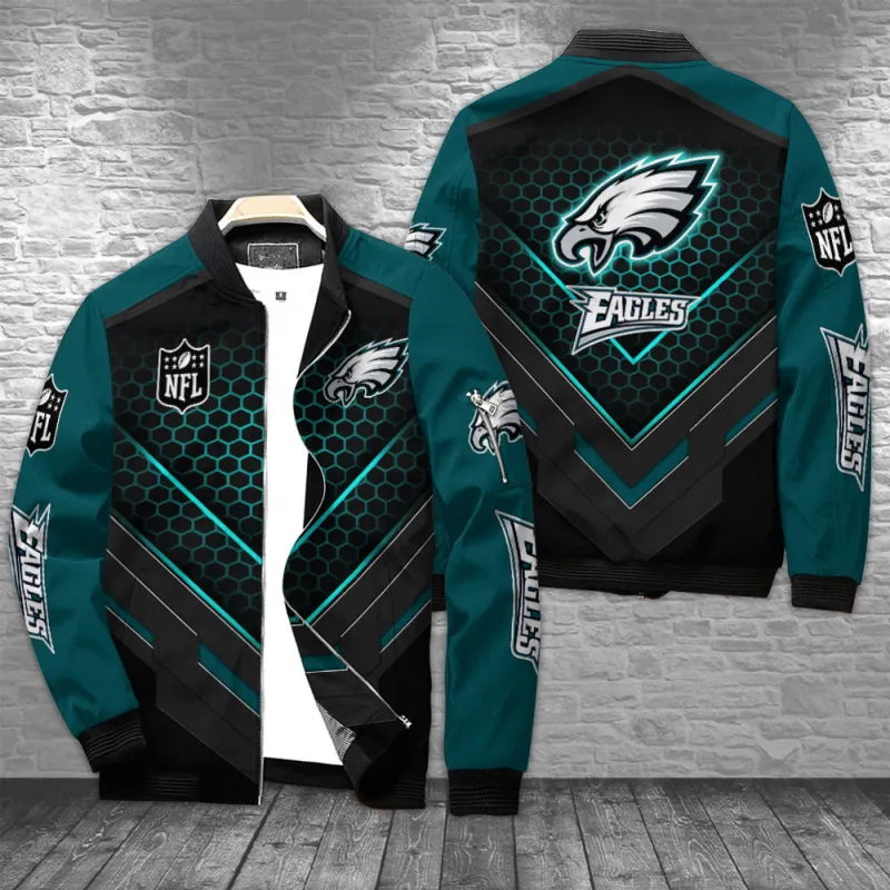 Philadelphia Eagles Bomber Jacket Front