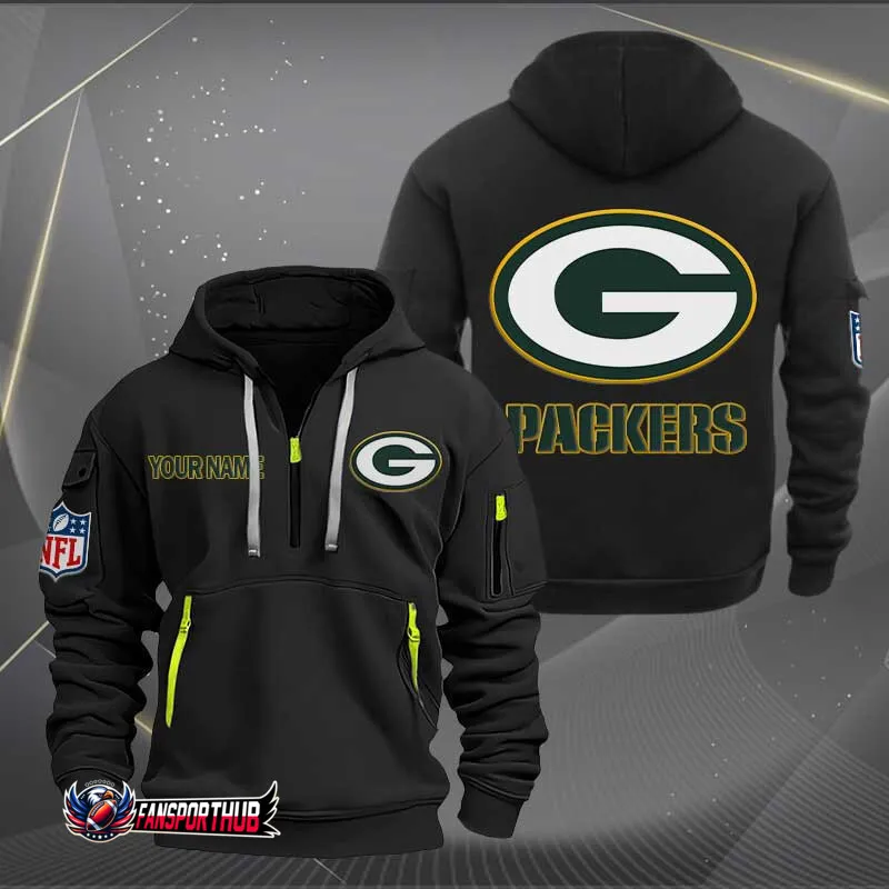 Green Bay Packers Quarter Zip Hoodie