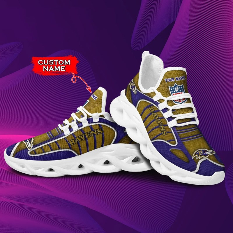Baltimore Ravens Personalized Yezy Running Sneakers 2