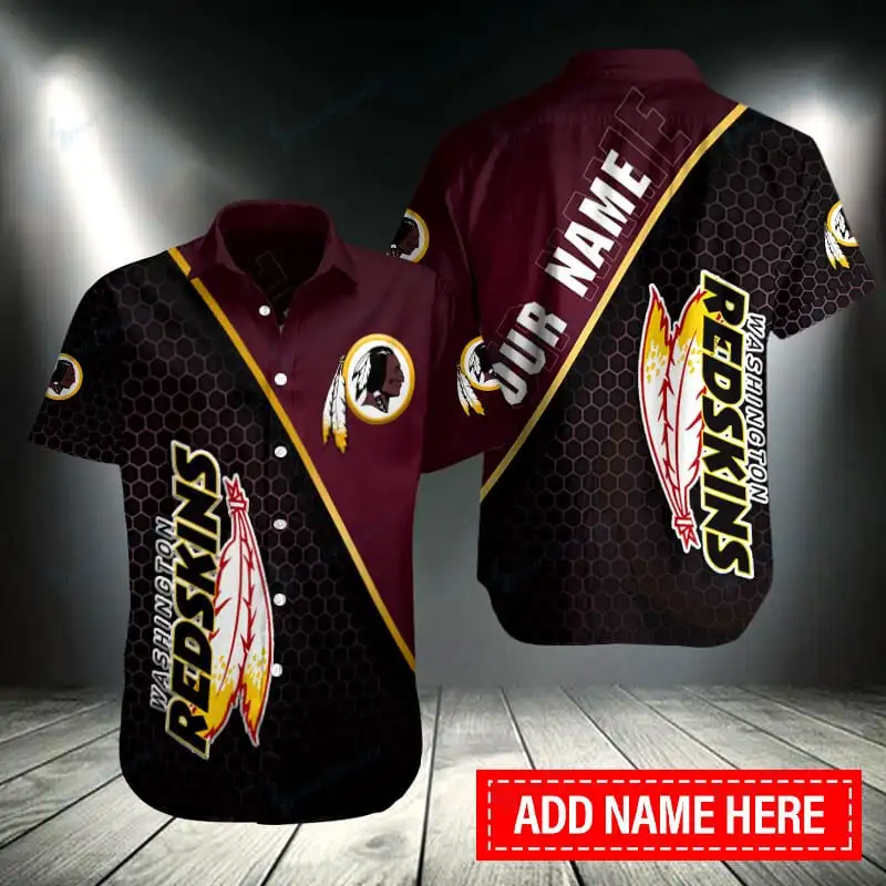 Sizing Chart for Washington Redskins Personalized Button Shirt BB023