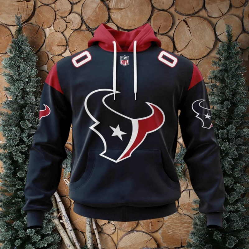 Houston Texans Personalized Hoodie Back View