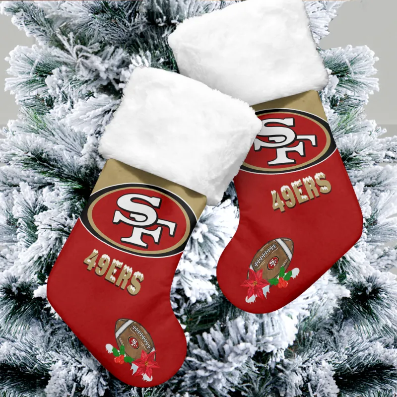 San Francisco 49ers Christmas Socks Detail