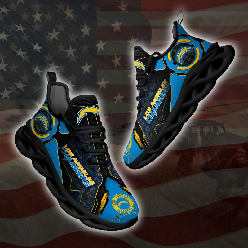 Los Angeles Chargers Yezy Running Sneakers Side View