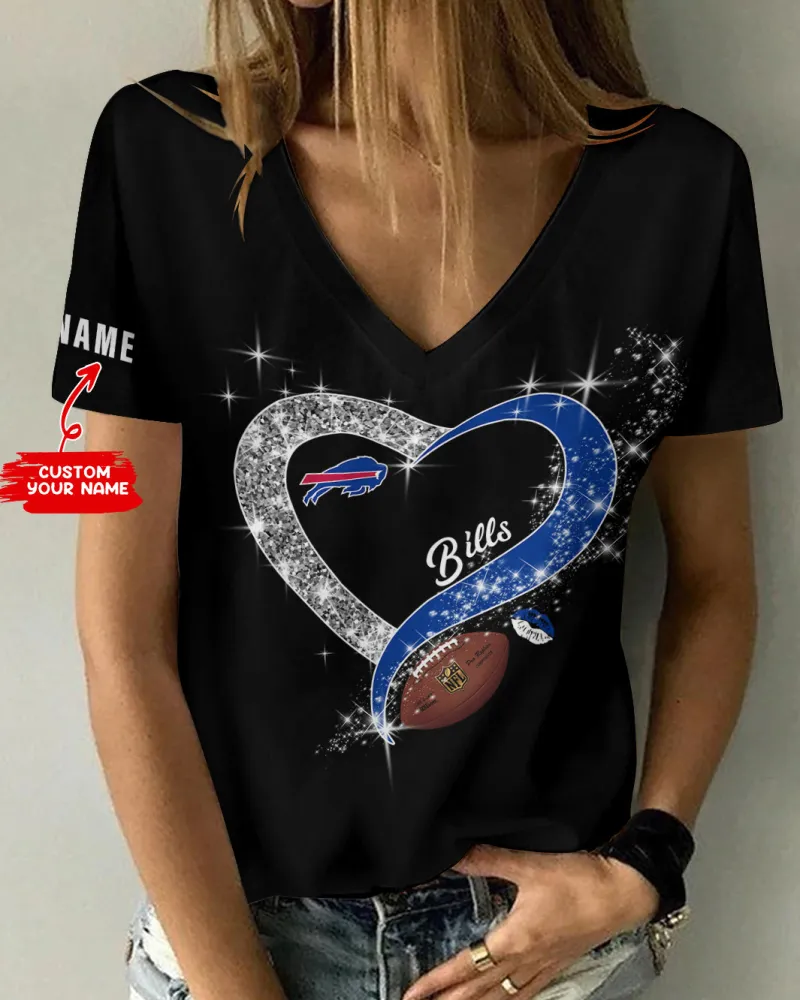 Buffalo Bills Personalized Summer V-neck T-shirt