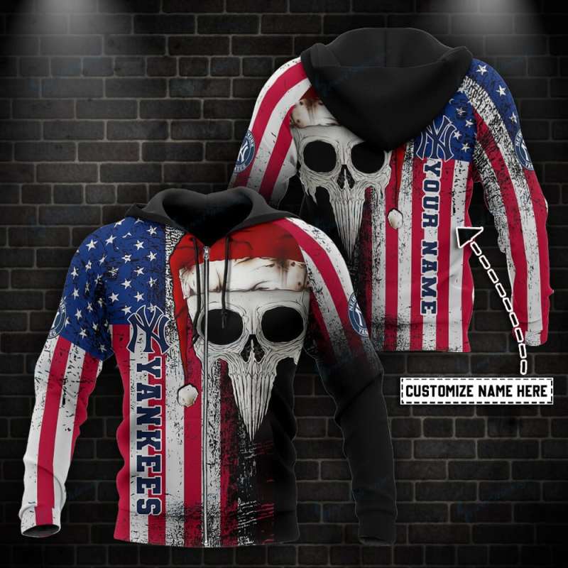 New York Yankees Personalized Hoodie BB33 - Back View
