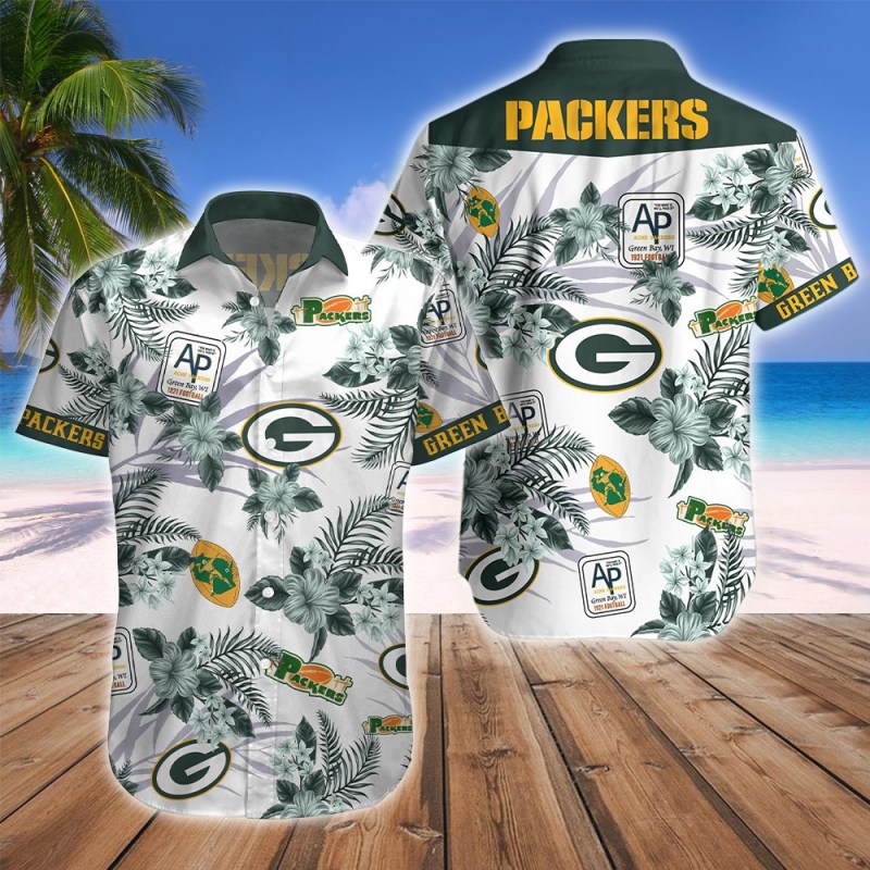 Sizing Chart for Green Bay Packers Button Shirts BG236