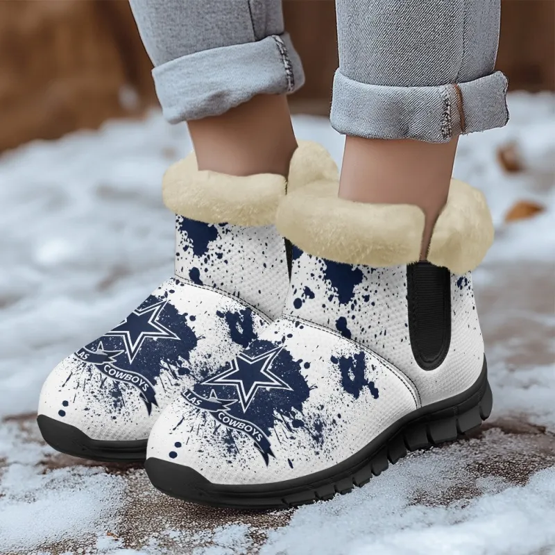 Dallas Cowboys Comfy Winter Snow Boots Image 3