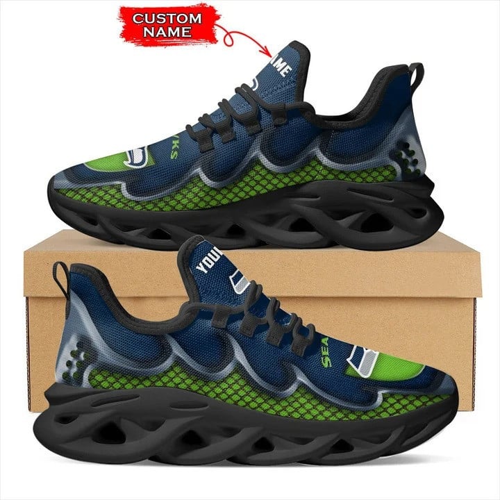 Seattle Seahawks Personalized Yezy Running Sneakers 4