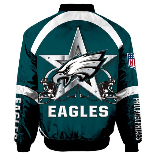 Philadelphia Eagles Bomber Jacket Graphic Player Running