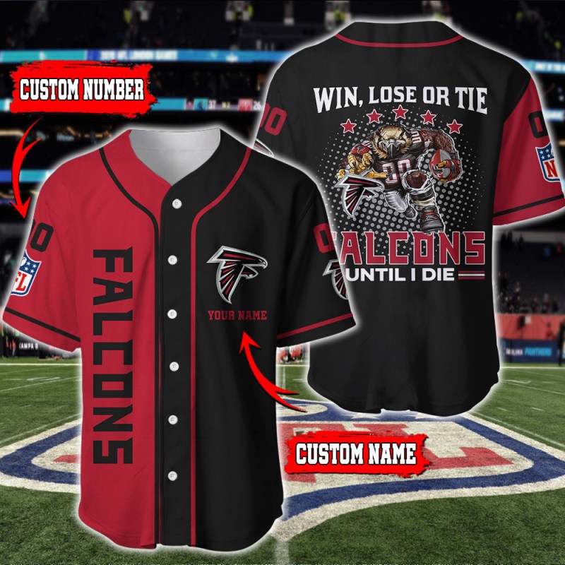 Atlanta Falcons Personalized Baseball Jersey