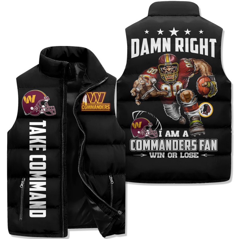 Washington Commanders Premium Sleeveless Puffer Jacket