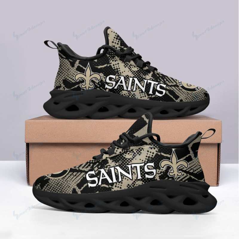 New Orleans Saints Yezy Running Sneakers - Top View