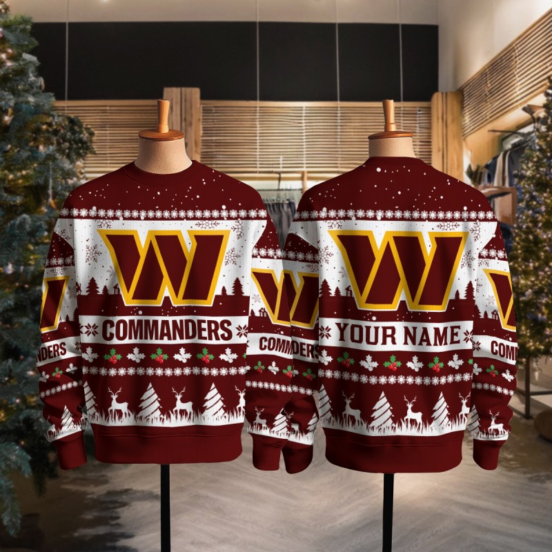 Washington Commanders Ugly Christmas Sweater Full