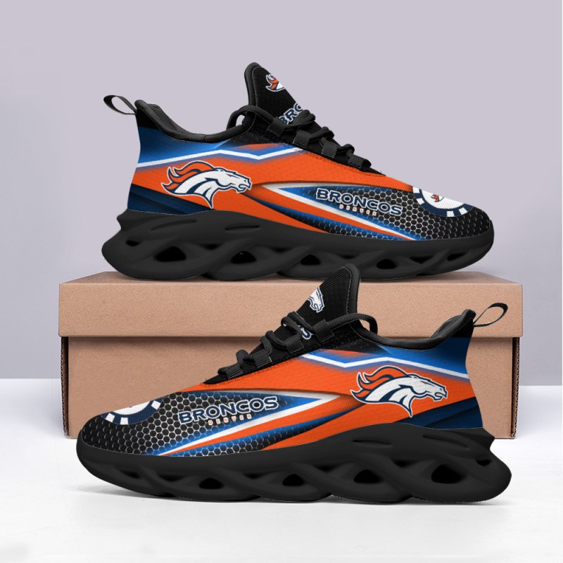 Denver Broncos Yezy Running Sneakers Side View