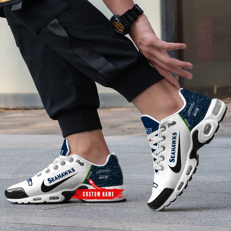 Seattle Seahawks Personalized T-N Youth Sneakers Mockup 3