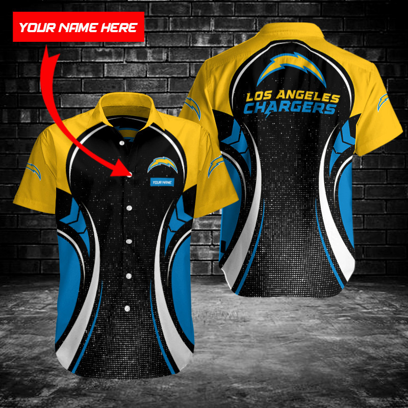 Sizing Chart for Los Angeles Chargers Personalized Button Shirt