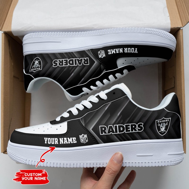 Las Vegas Raiders Personalized AF1 Shoes - Back View