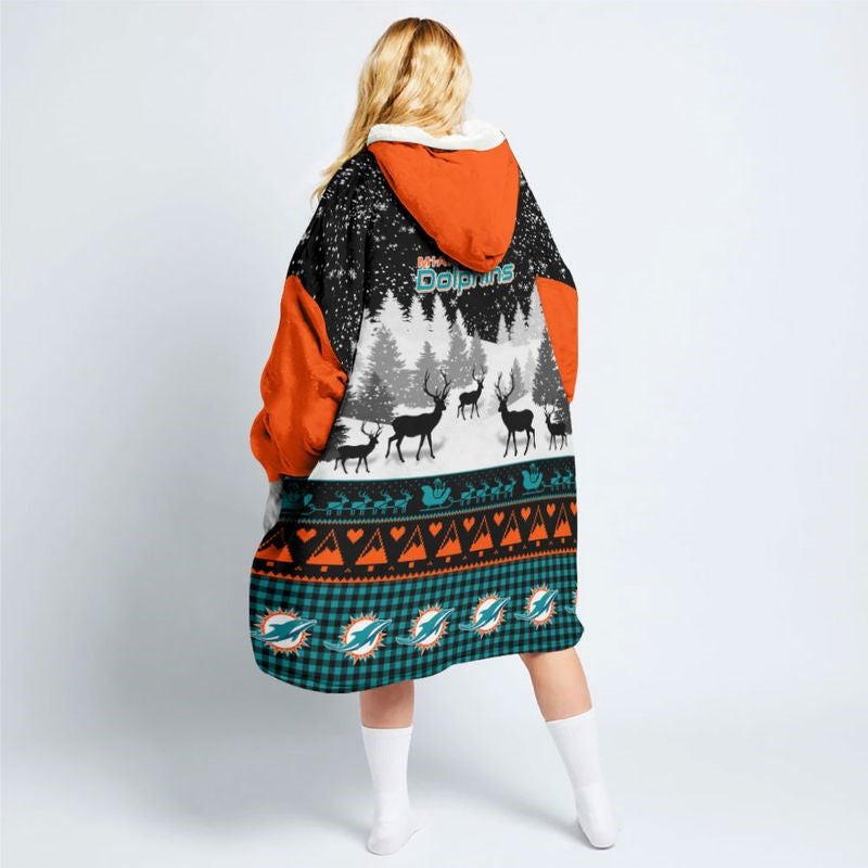 Miami Dolphins Snug Hoodie - Back View