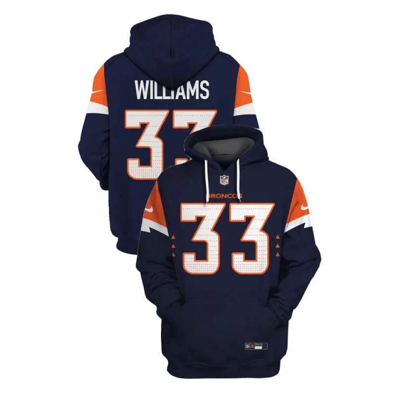 Denver Broncos Personalized Football Hoodie
