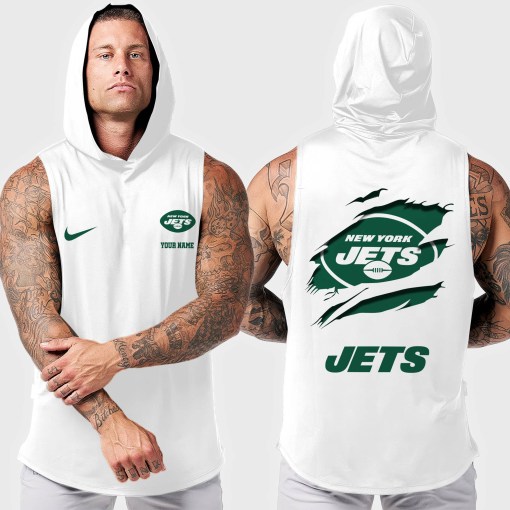 New York Jets Men's Workout Hooded Tank Top