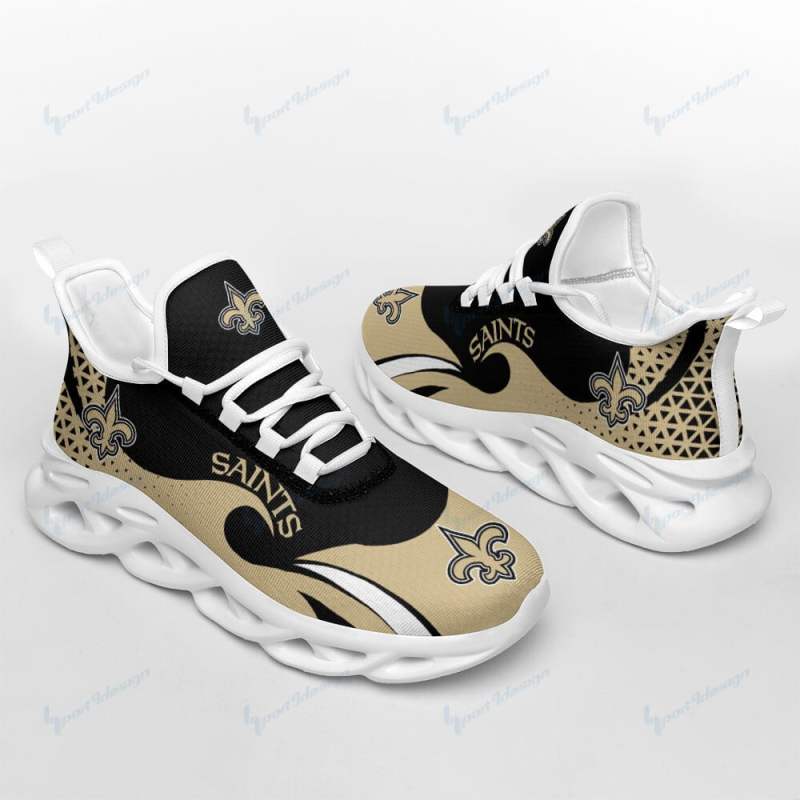 New Orleans Saints Personalized Yezy Running Sneakers Side View