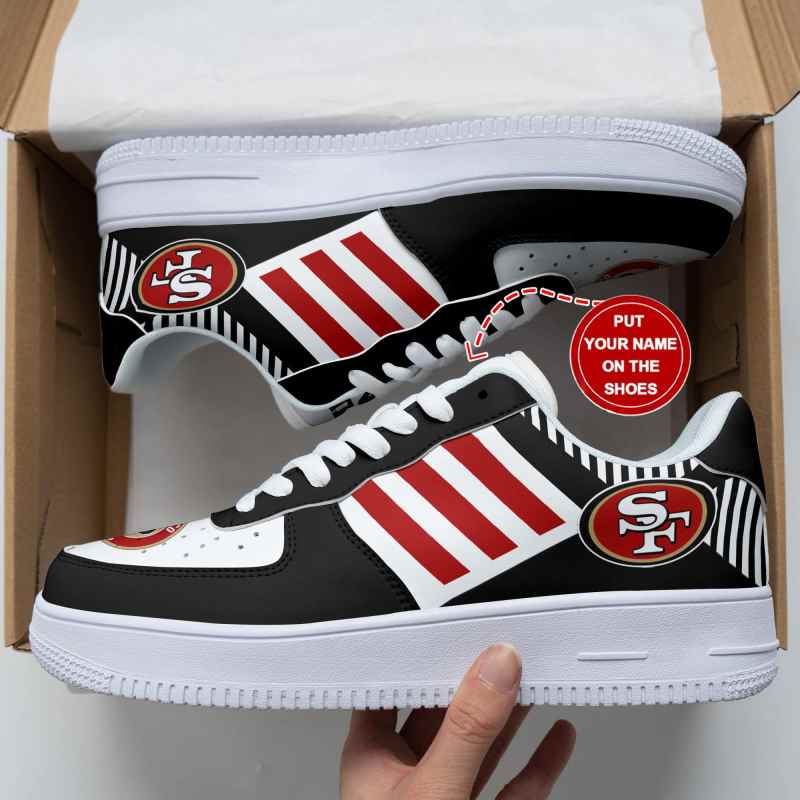 San Francisco 49ers Personalized AF1 Shoes Back View