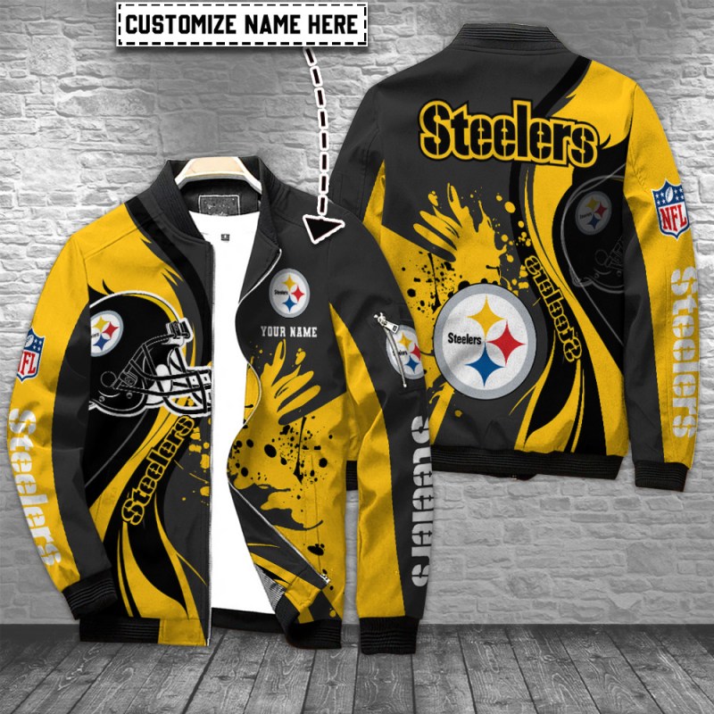 Pittsburgh Steelers Personalized Bomber Jacket