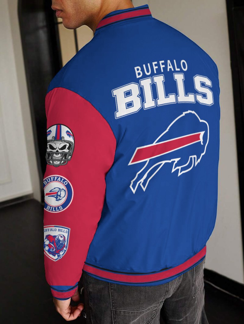 Buffalo Bills Varsity Jacket Back View