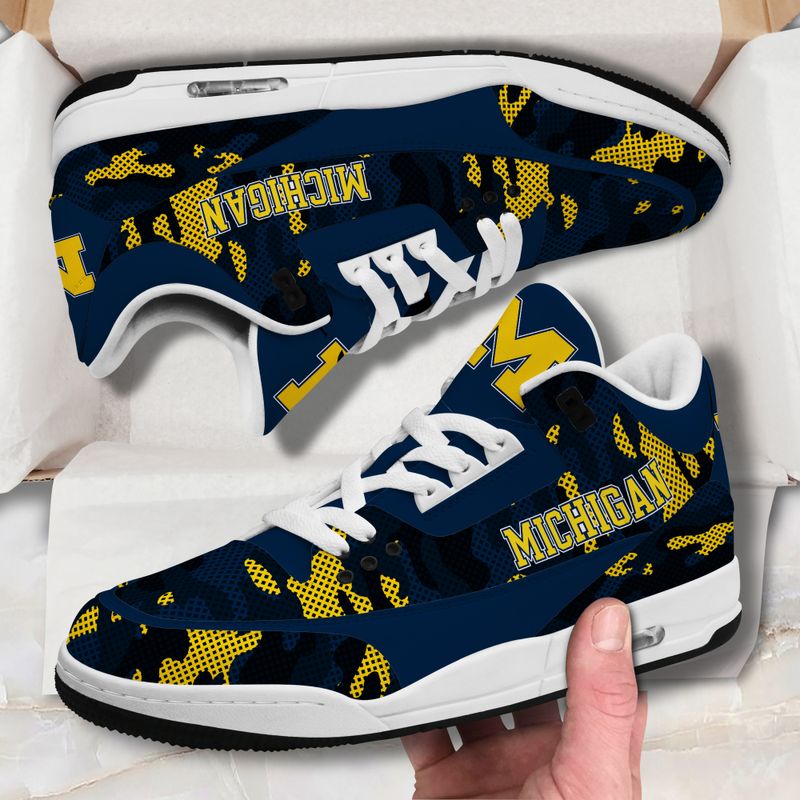 Michigan Wolverines JD03 Genuine Leather Shoes