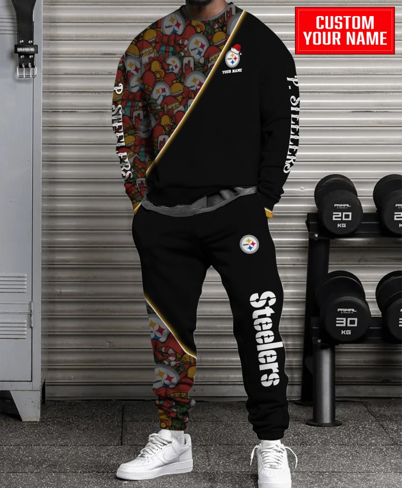 Pittsburgh Steelers Christmas Pattern Unisex Combo Sweatshirt And Sweatpants