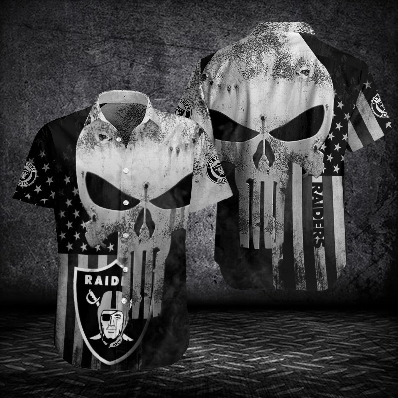 Sizing Chart for Las Vegas Raiders Button Shirt BG758