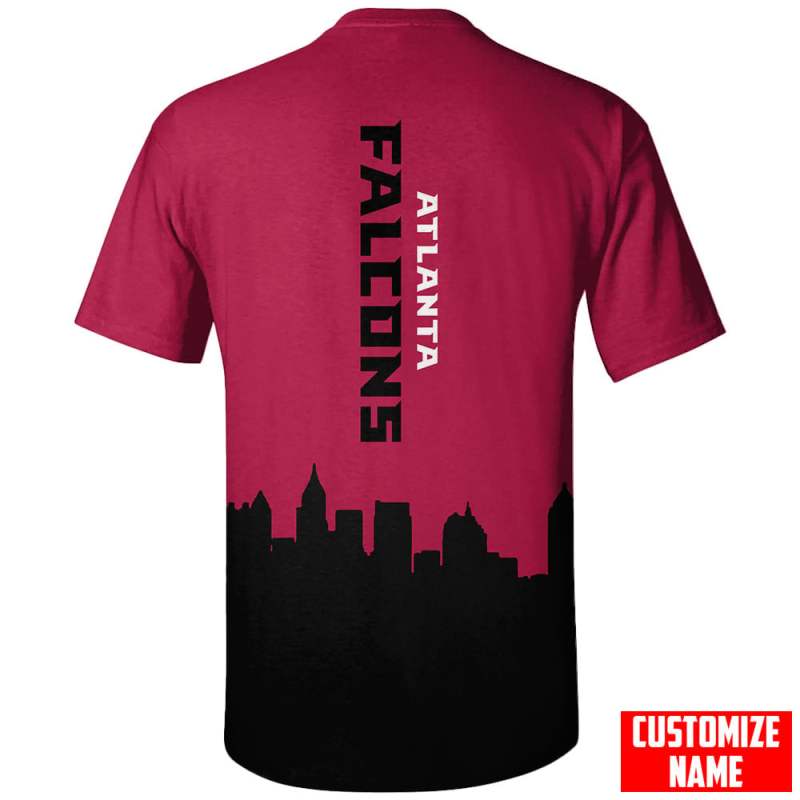 Atlanta Falcons Personalized T-Shirt Back View