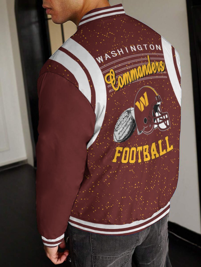 Washington Commanders Varsity Jacket Back View