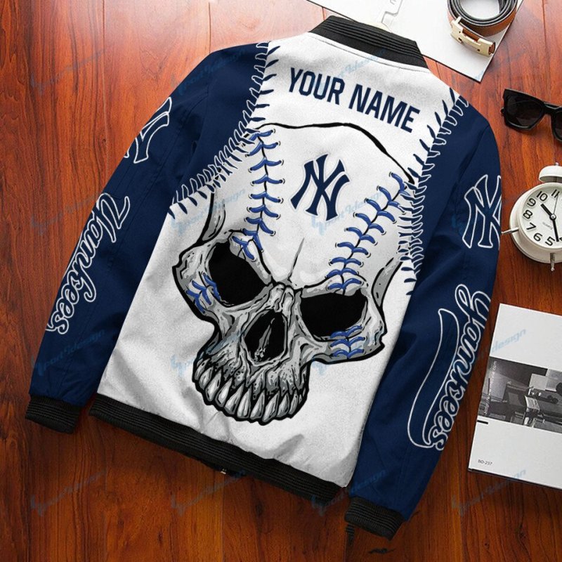 New York Yankees Personalized Bomber Jacket Side View